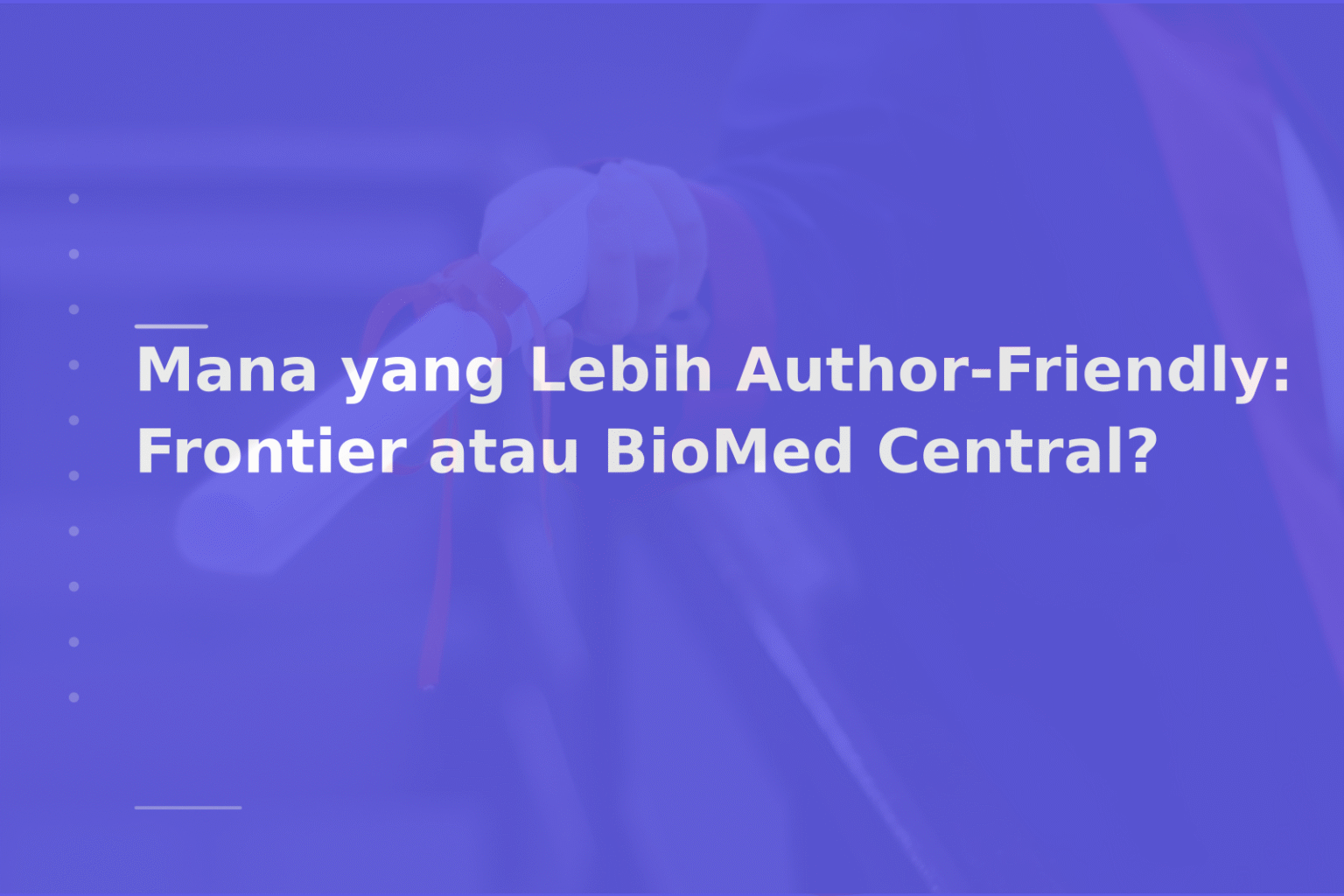 Mana yang Lebih Author-Friendly: Frontier atau BioMed Central?