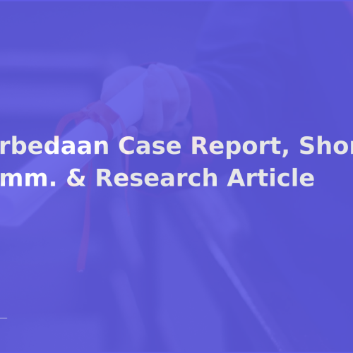 Perbedaan Case Report, Short Comm. & Research Article