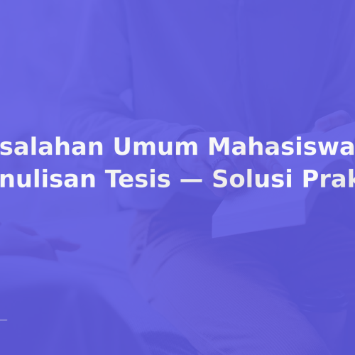 Kesalahan Umum Mahasiswa dalam Penulisan Tesis — Solusi Praktis
