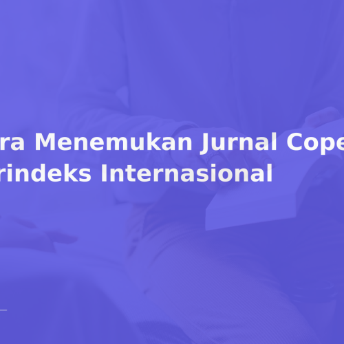 Cara Menemukan Jurnal Copernicus Terindeks Internasional