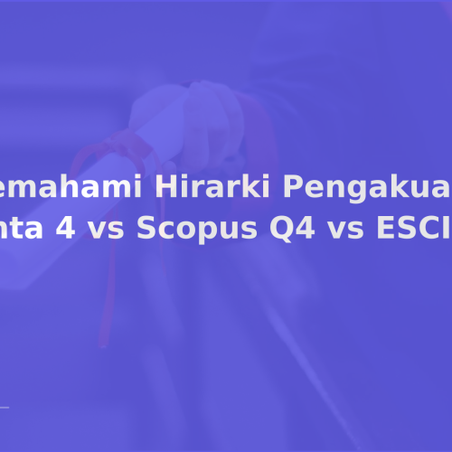 Memahami Hirarki Pengakuan: Sinta 4 vs Scopus Q4 vs ESCI