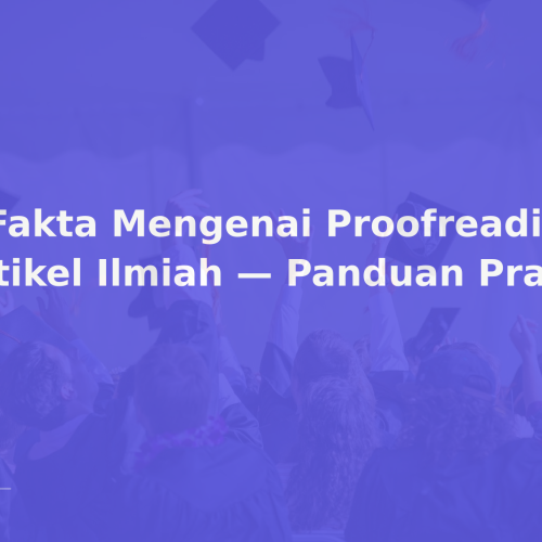 7 Fakta Mengenai Proofreading Artikel Ilmiah — Panduan Praktis