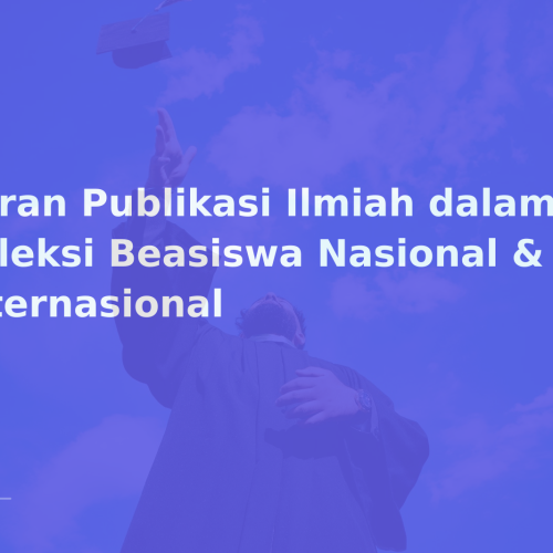 Peran Publikasi Ilmiah dalam Seleksi Beasiswa Nasional & Internasional