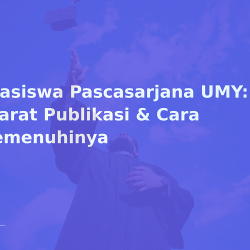Beasiswa Pascasarjana UMY: Syarat Publikasi & Cara Memenuhinya