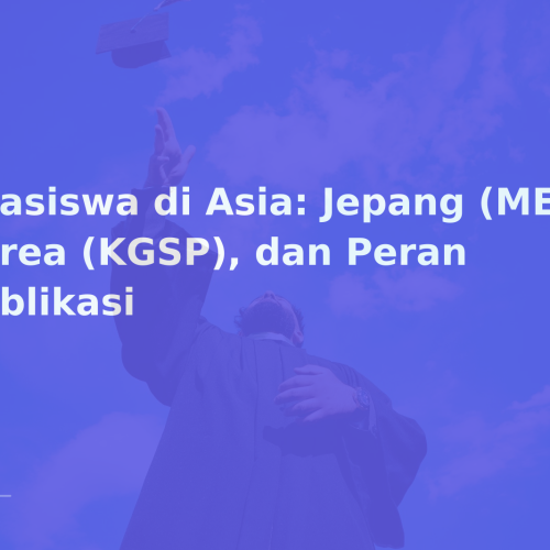 Beasiswa di Asia: Jepang (MEXT), Korea (KGSP), dan Peran Publikasi