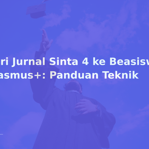 Dari Jurnal Sinta 4 ke Beasiswa Erasmus+: Panduan Teknik