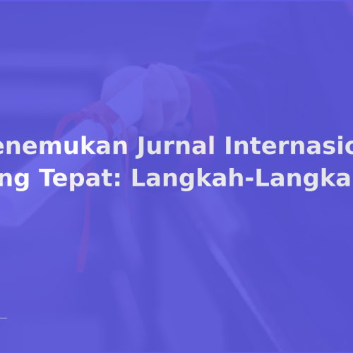 Menemukan Jurnal Internasional yang Tepat: Langkah-Langkah